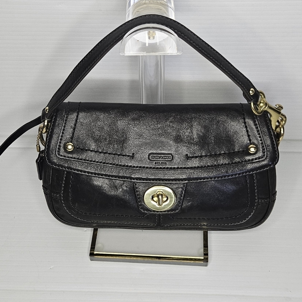RARE Coach Hampton Vintage Y2K Turnlock Wristlet Clutch – Deep Chocolate Brown - Picture 3 of 15